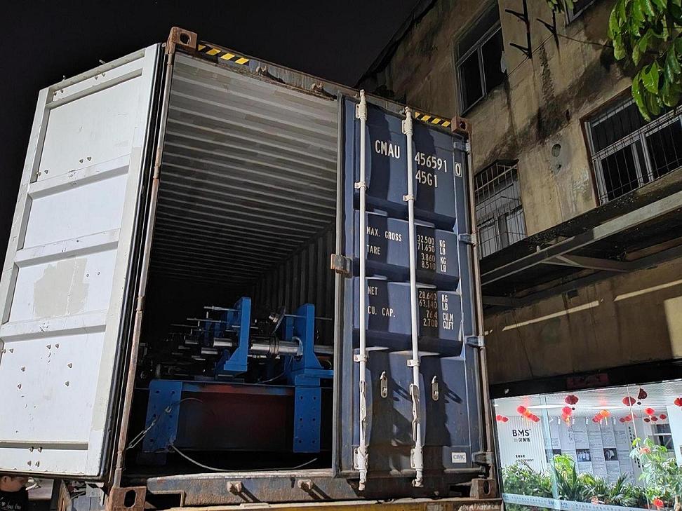 BMS loaded containers and shipped 2 solar bracket roll forming machines to European customer.